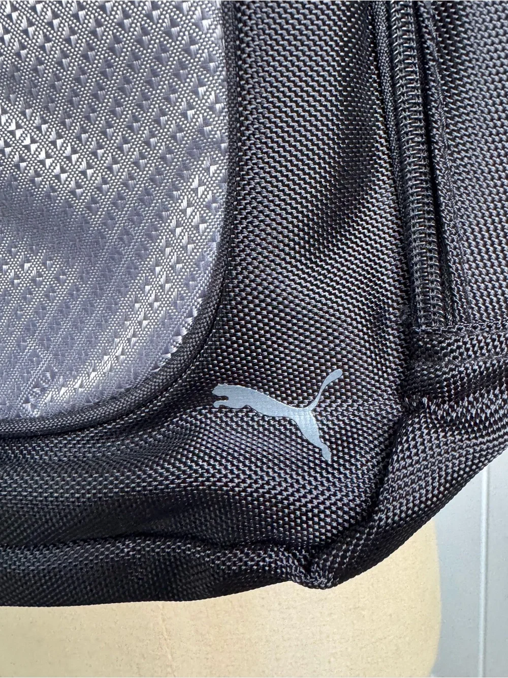 Puma Gray and Black Backpack with Tennis Championship Patch O/S